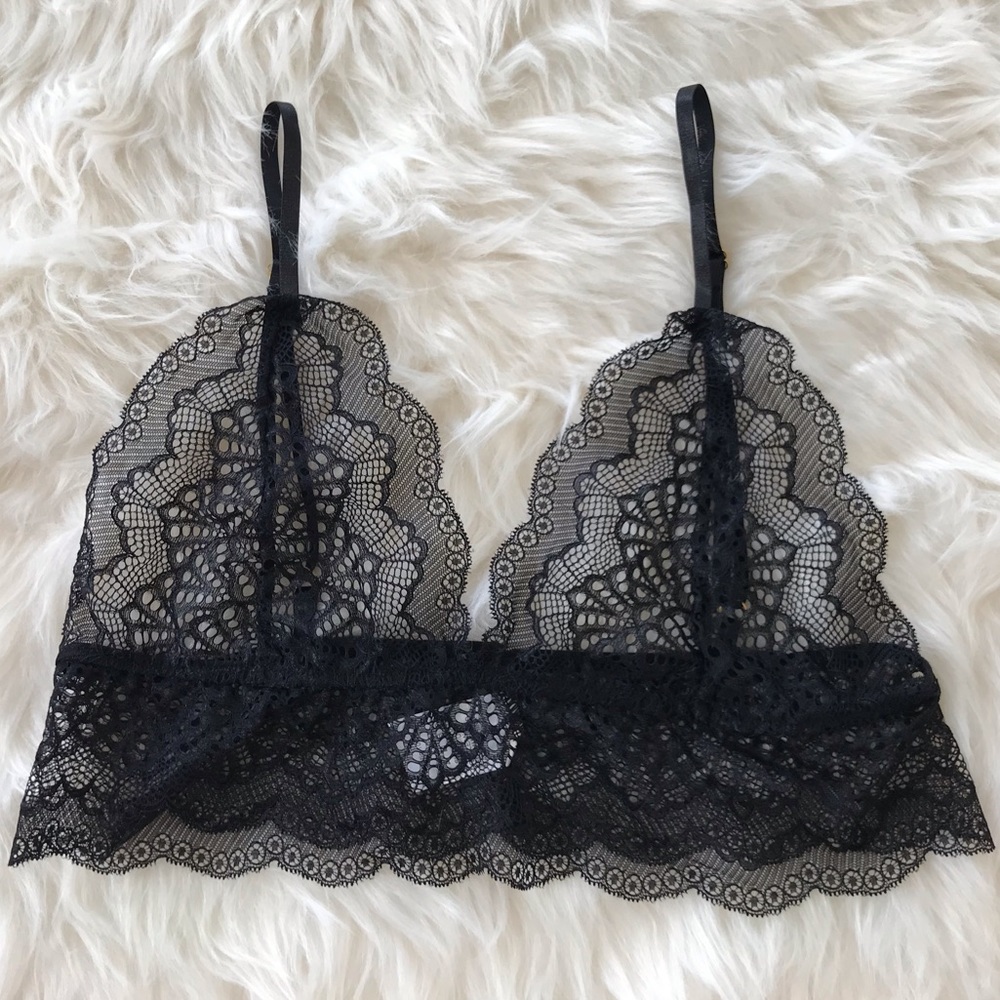 Embroidery sexy bra translucent sexy top